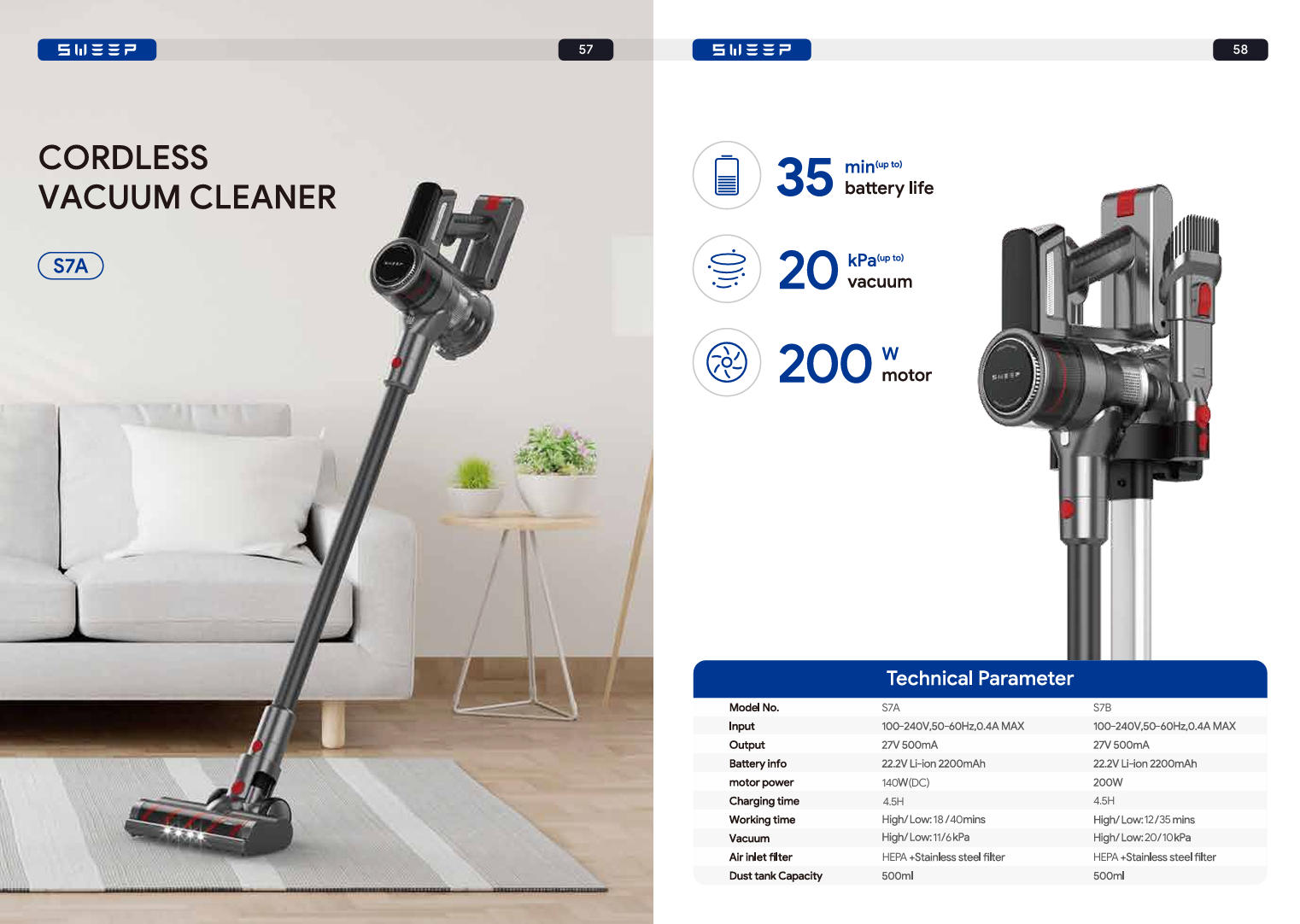 ORDLESS VACUUM CLEANER S7A